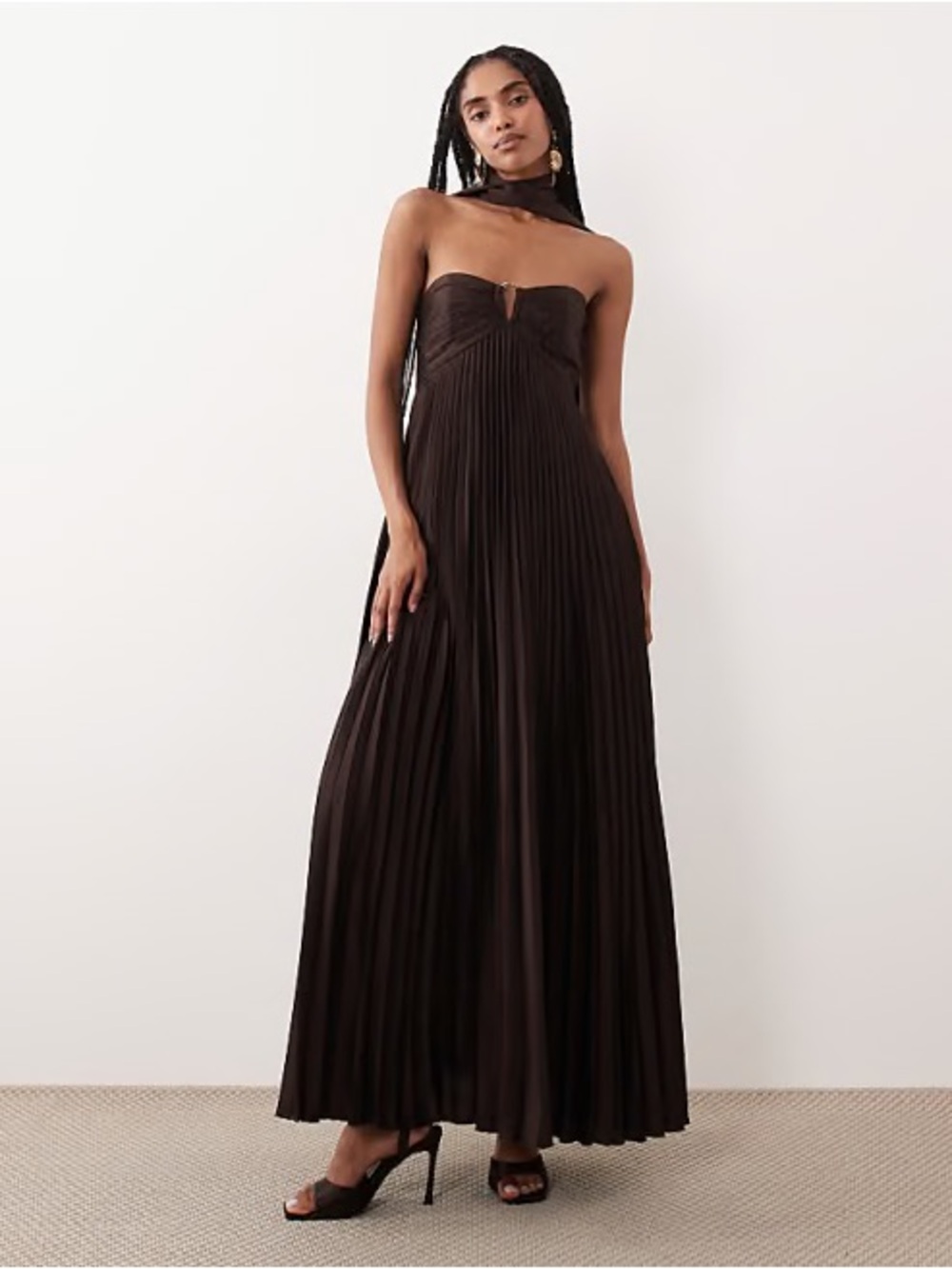 Abercrombie Giselle strapless dress with scarf